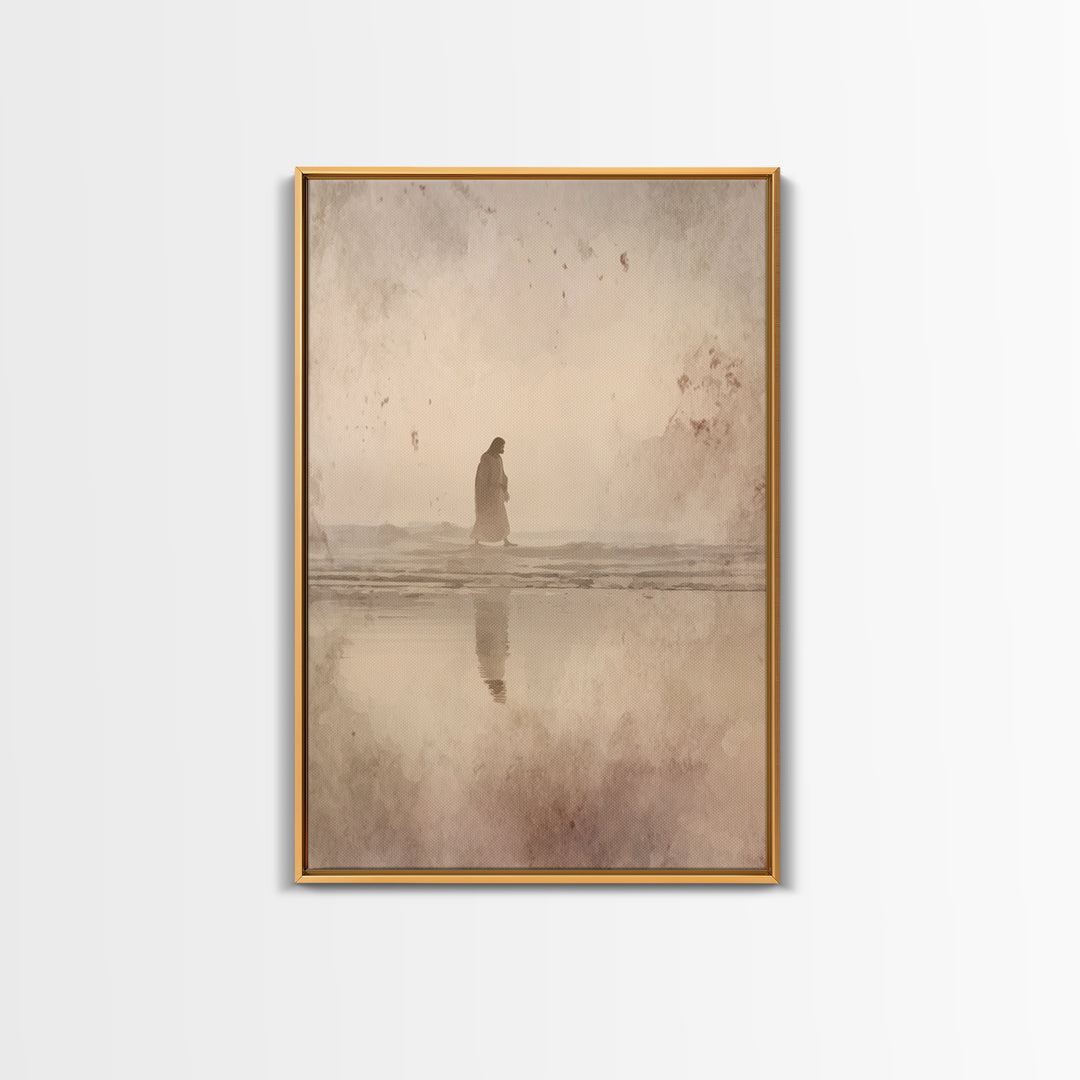 Desert Walk Grace | Framed Canvas Print | Christian Wall Art | Subtle Christian Art | Jesus Art Print | Christian Art Canvas | Christian Pa