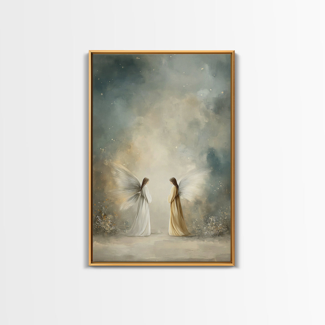Heavenly Dawn Grace – Framed Canvas Print – Christian Wall Art – Christian Art Canvas – Christmas Art – Christian Decor – Modern Art
