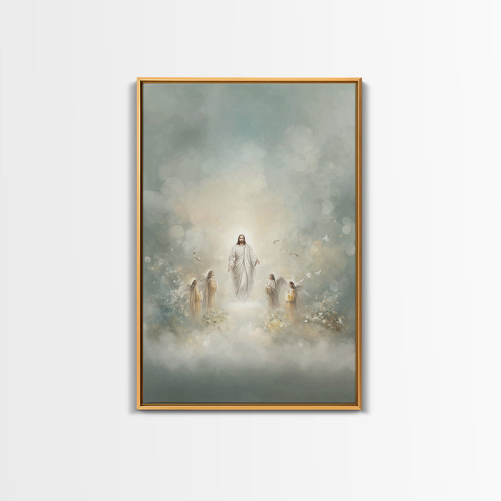 Rising Messiah | Framed Canvas Print | Christian Wall Art | Jesus Painting | Large Jesus Wall Art | Christian Art Canvas | Christian Decor