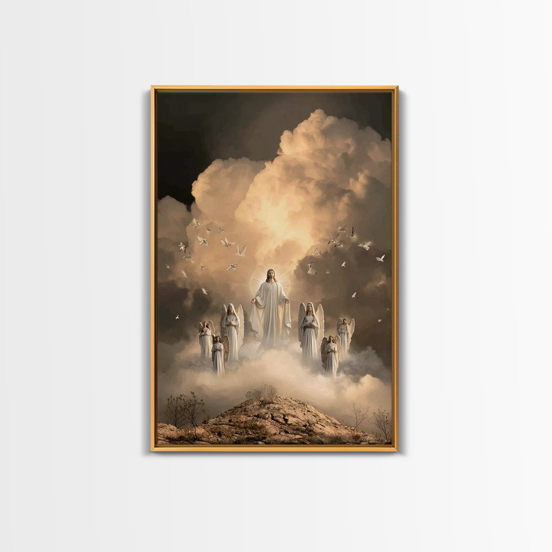 Glorious Return – Framed Canvas Print – Christian Wall Art – Jesus Painting – Christian Art Canvas – Large Christian Painting – Christian D