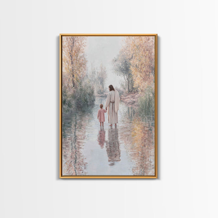 Riverside Calling – Framed Canvas Print – Christian Wall Art – Christian Art Canvas – Subtle Christian Art – Christian Paintings – Christia