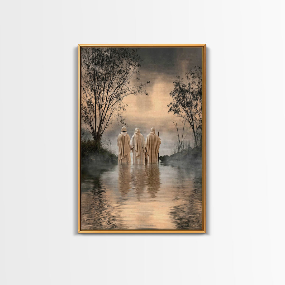 Twilight Disciples – Framed Canvas Print – Christian Art – Christian Paintings – Moody Christian Art – Christian Art Canvas – Christian Gif