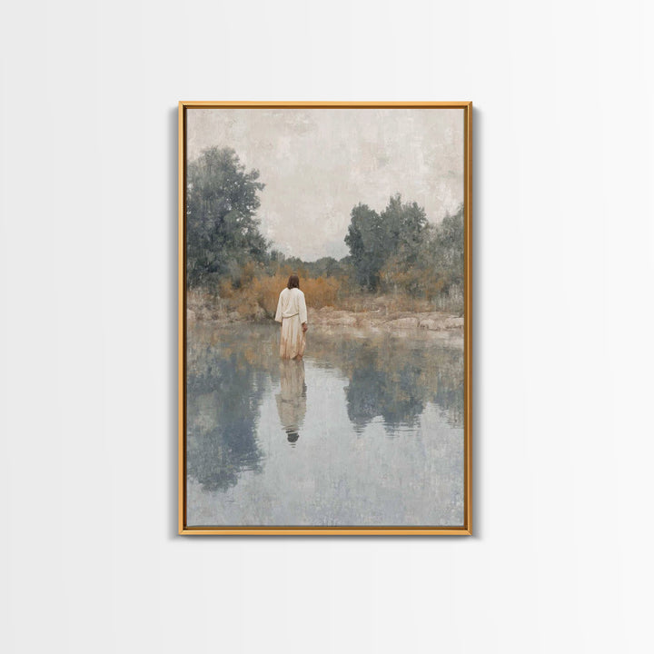 Silent Journey | Framed Canvas Print | Subtle Christian Art | Christian Wall Art | Christian Art Canvas | Large Christian Painting | Christ