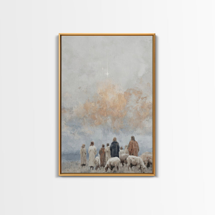 Shepherds Of Wonder | Framed Canvas Print | Christian Wall Art | Christian Christmas Art | Christian Art Canvas | Christmas Art Prints | Ch