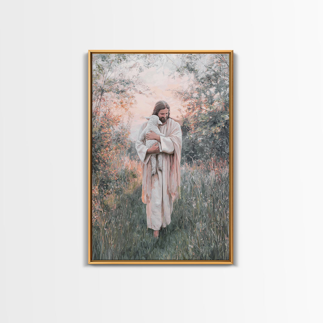 Field Of Compassion – Framed Canvas Print – Christian Art Canvas – Christian Wall Art – Vintage Christian Art – Christian Paintings – Chris