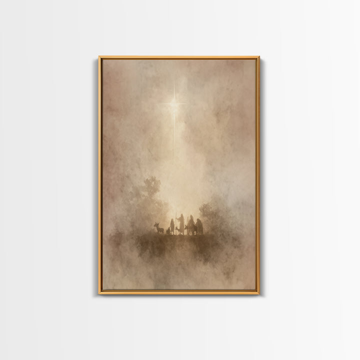 Guiding Light | Framed Canvas Print | Christian Wall Art | Christmas Art Prints | Christian Art Canvas | Subtle Christian Art | Christian C