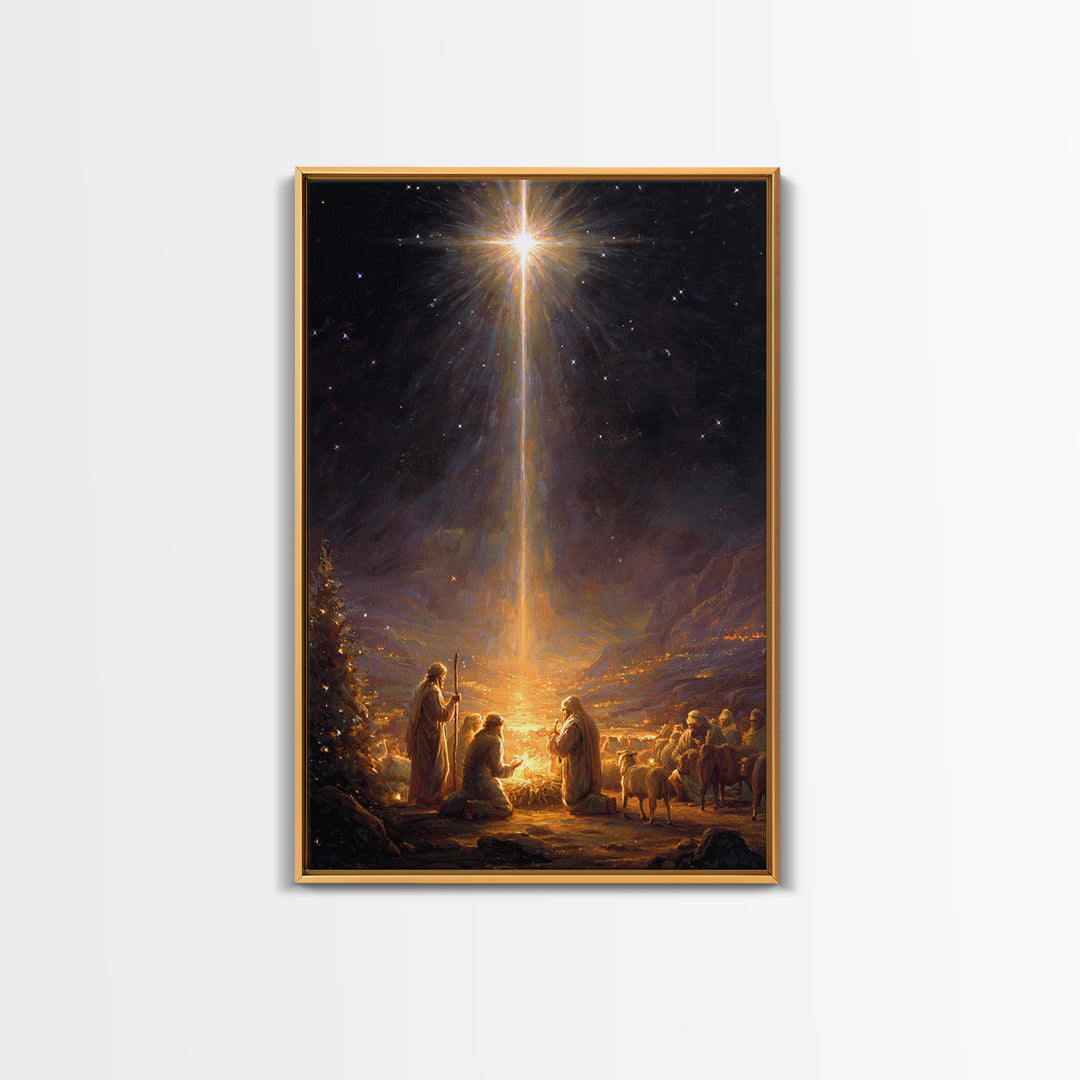 Radiant Redeemer – Framed Canvas Print – Christian Art Canvas – Christian Christmas Art – Christmas Art Work – Christian Wall Art – Christi