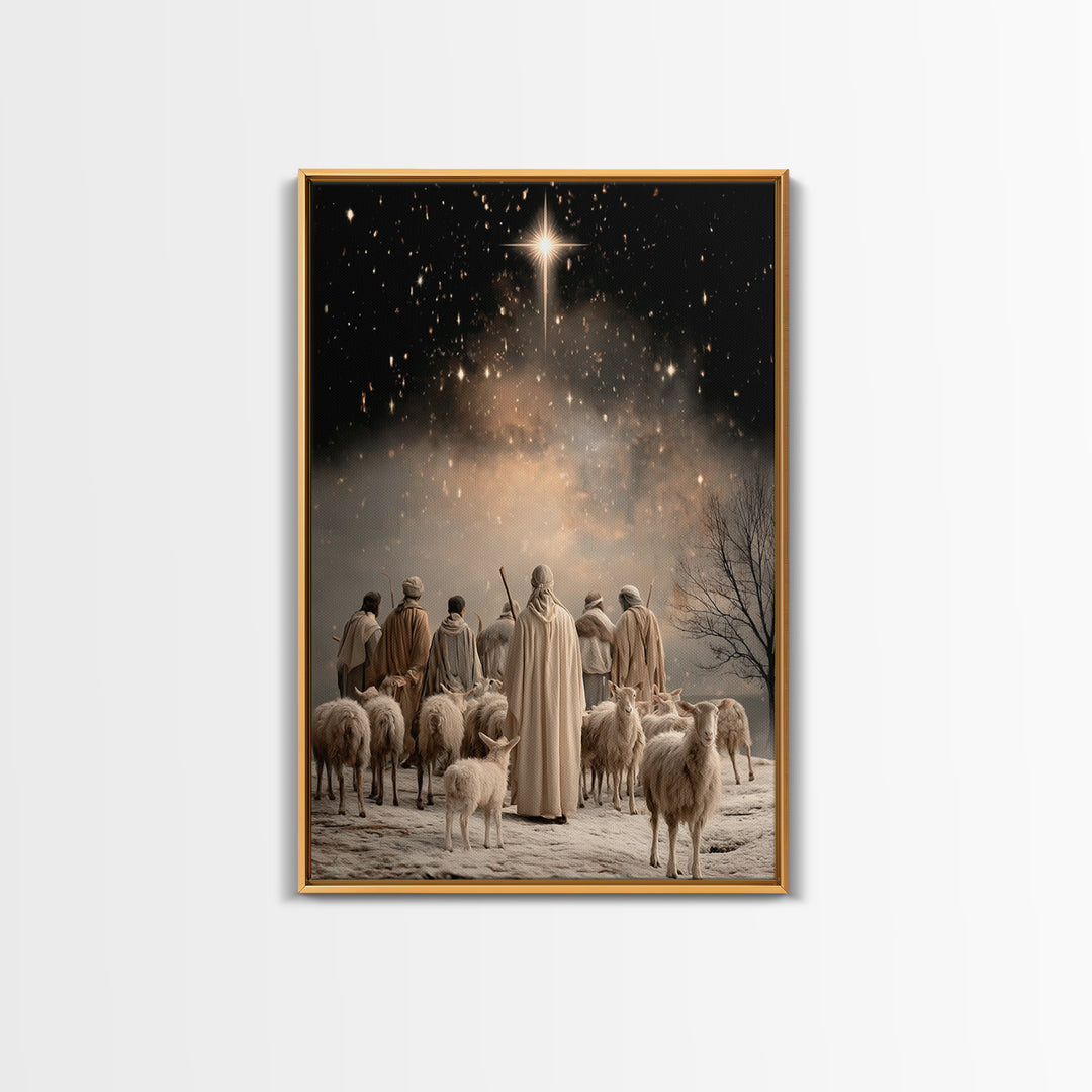 Bethlehem Plains | Framed Canvas Print | Christmas Art Prints | Christian Art Canvas | Christian Wall Art | Vintage Christian Art | Christi