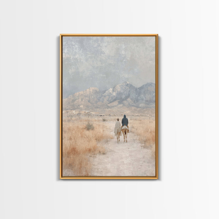 Desert Journey Light – Framed Canvas Print – Christian Wall Art – Jesus Painting – Christian Art Canvas – Christmas Art – Christmas Wall Ar