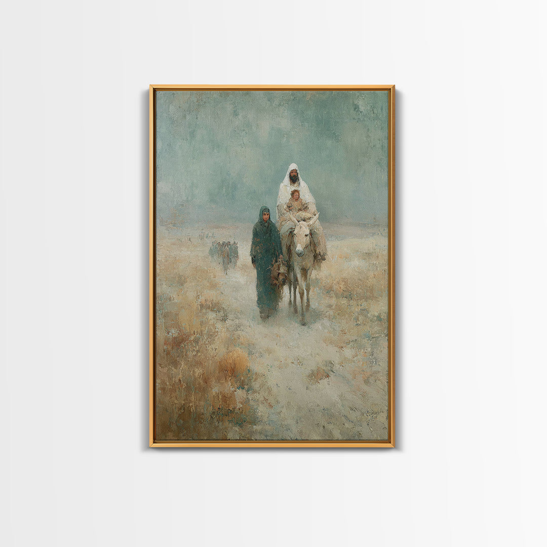Sacred Refuge Path – Framed Canvas Print – Christian Art Canvas – Christian Wall Art – Christmas Art – Jesus Painting – Christian Decor