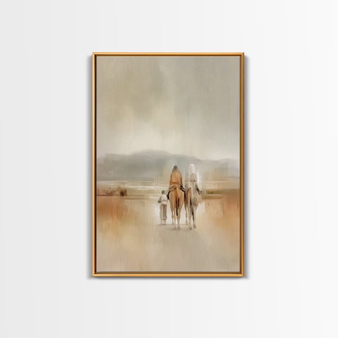 Evening Star Trail – Framed Canvas Print – Christian Art Canvas – Christian Christmas Art – Jesus Painting – Christian Wall Art – Christmas