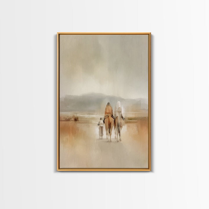 Evening Star Trail – Framed Canvas Print – Christian Art Canvas – Christian Christmas Art – Jesus Painting – Christian Wall Art – Christmas