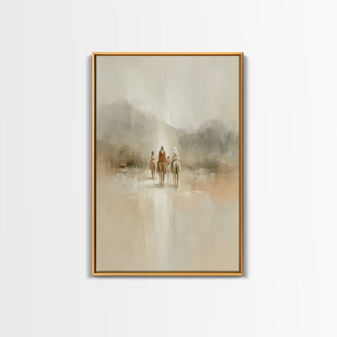 Radiant Horizon Walk – Framed Canvas Print – Christian Wall Art – Christian Art Canvas – Christmas Art – Jesus Painting – Christian Decor