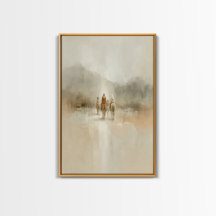 Radiant Horizon Walk – Framed Canvas Print – Christian Wall Art – Christian Art Canvas – Christmas Art – Jesus Painting – Christian Decor