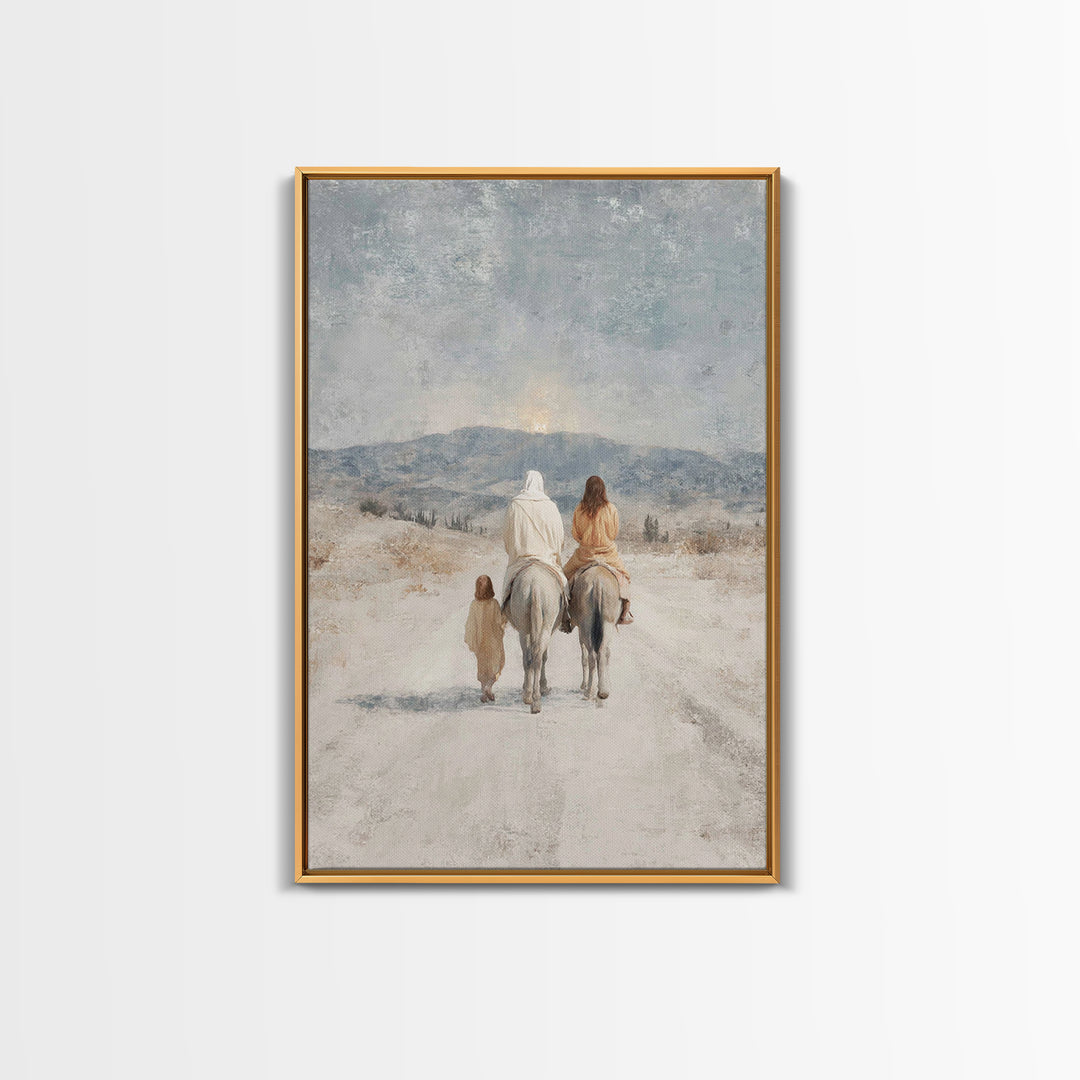 Holy Road Light | Framed Canvas Print | Christian Art Canvas | Christian Wall Art | Christian Christmas Art | Jesus Painting | Christian De
