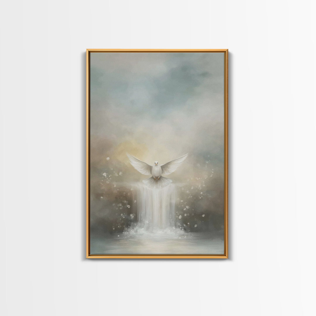Spirit Of Peace – Framed Canvas Print – Christian Art Canvas – Christian Wall Art – Christian Art – Christian Gift – Minimalist Christian A