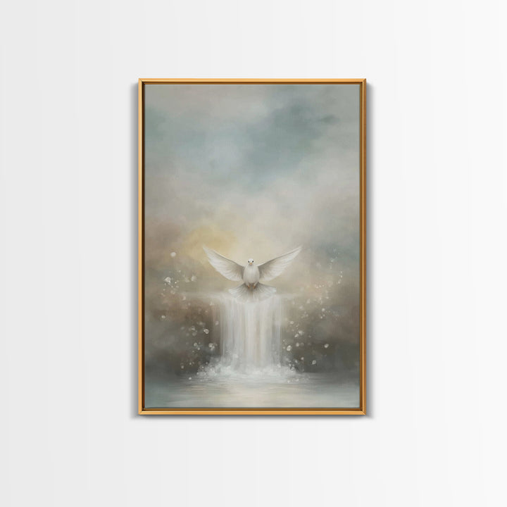 Spirit Of Peace – Framed Canvas Print – Christian Art Canvas – Christian Wall Art – Christian Art – Christian Gift – Minimalist Christian A