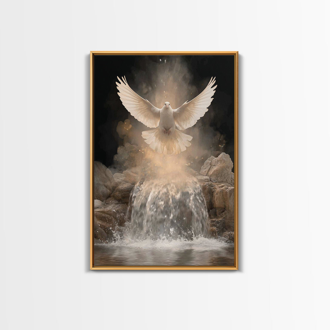 Living Water Light – Framed Canvas Print – Christian Art Canvas – Christian Wall Art – Christian Art – Christian Painting – Christian Gift