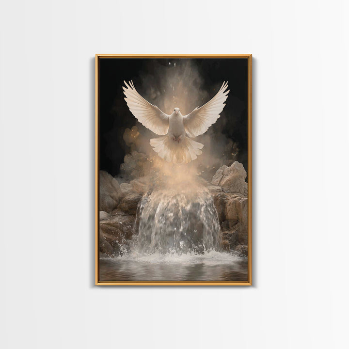 Living Water Light – Framed Canvas Print – Christian Art Canvas – Christian Wall Art – Christian Art – Christian Painting – Christian Gift
