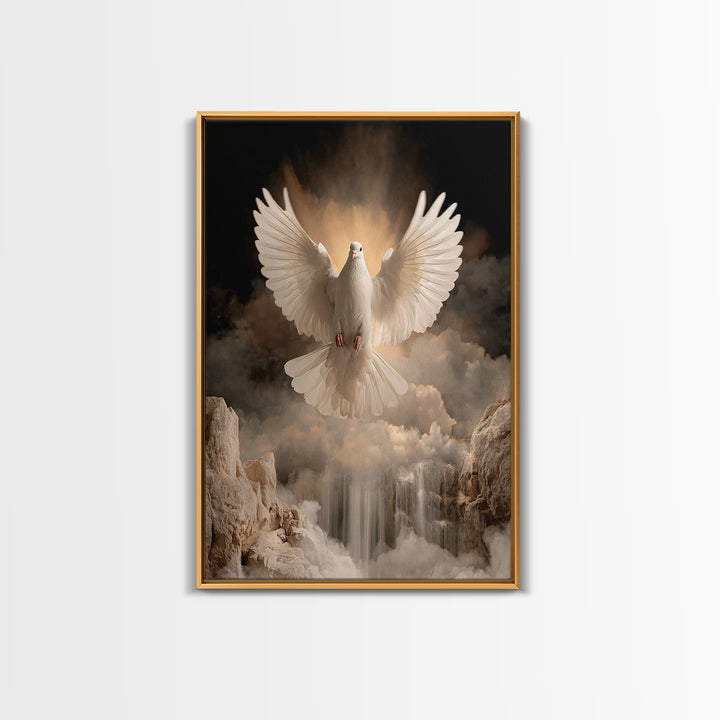 Divine Peace Wings | Framed Canvas Print | Christian Christmas Art | Christian Art Canvas | Christian Wall Art | Christian Decor | Christia