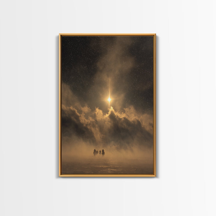 Journey of Kings – Framed Canvas Print – Christian Wall Art – Christian Christmas Art – Jesus Painting – Christmas Canvas Wall Art