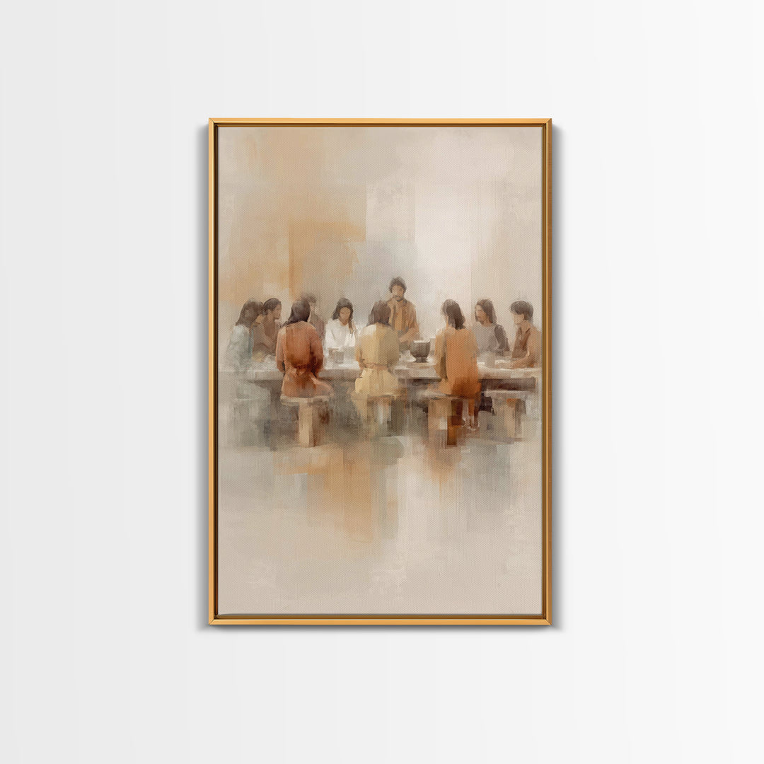 Graceful Supper – Framed Canvas Print – Christian Wall Art – Christian Art Work – Jesus Painting – Christmas Art – Christian Art Canvas – C