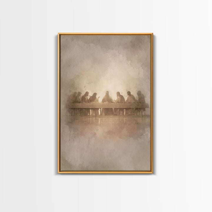 Divine Fellowship – Framed Canvas Print – Christian Art Print – Jesus Canvas Art – Christian Wall Art – Christmas Decor – Christian Christm