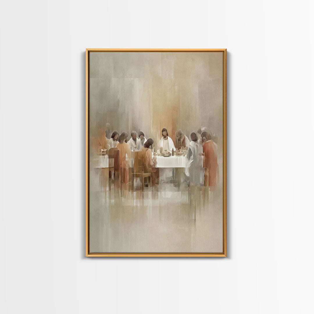Table Of Grace – Framed Canvas Print – Christian Wall Art – Jesus Painting – Christian Art Canvas – Modern Christian Art – Christian Decor
