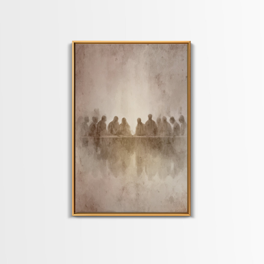 Eternal Fellowship, Framed Canvas Print, Christian Wall Art, Christian Art Canvas, Abstract Christian Art, Jesus Painting, Christian Decor