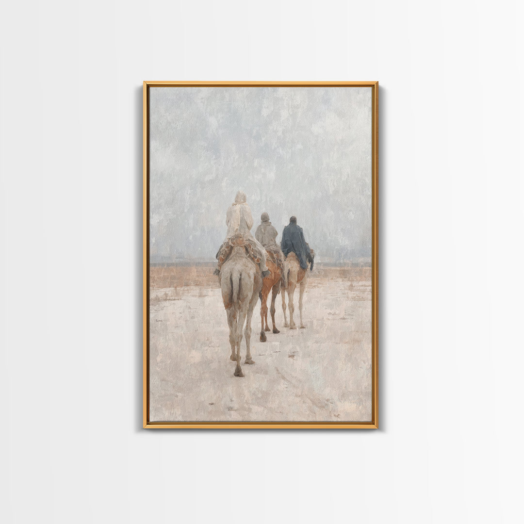The Guiding Star – Framed Canvas Print – Christian Wall Art – Christian Art Canvas – Christmas Art – Christian Christmas Art – Jesus Painti