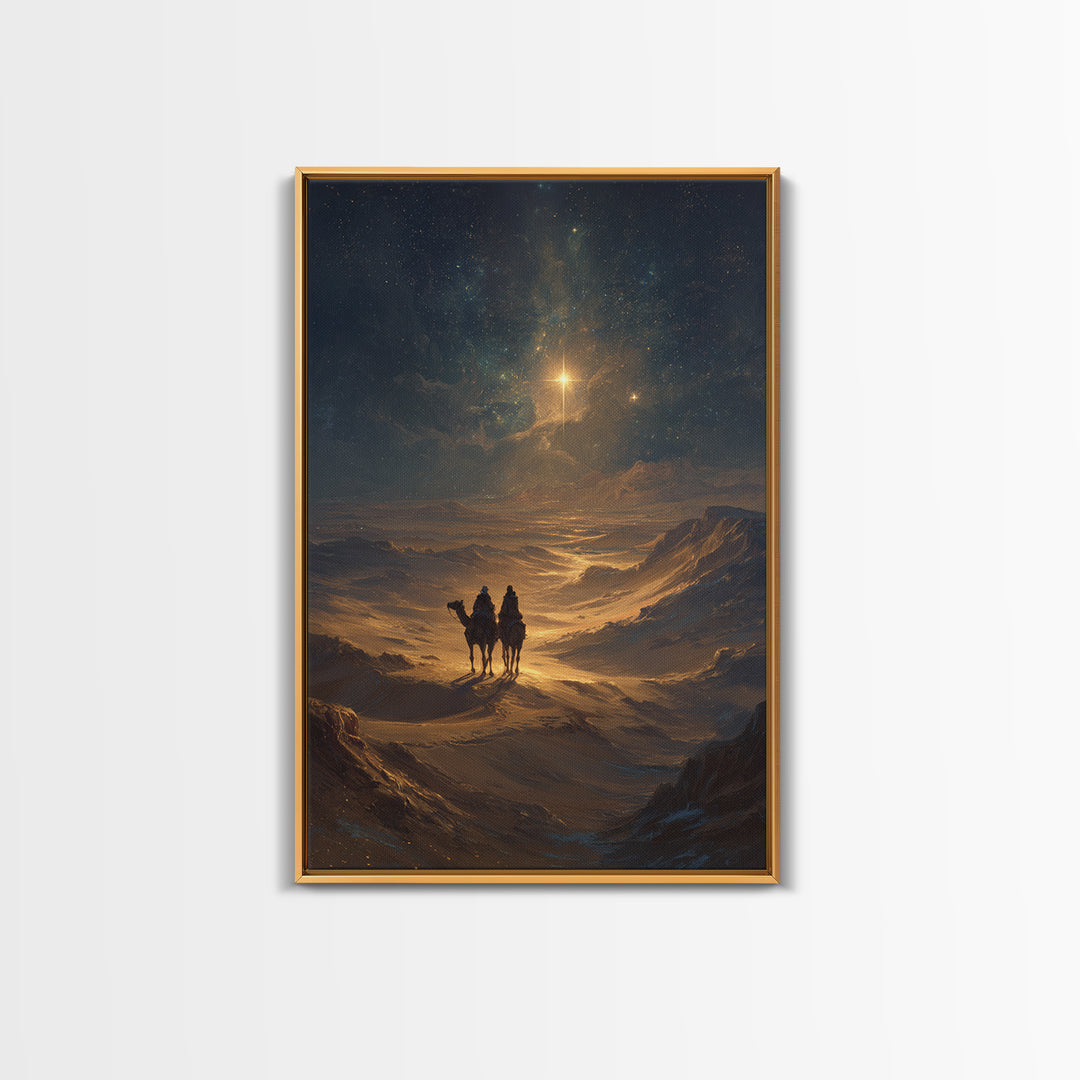 Star Of Wonder | Framed Canvas Print | Christian Wall Art | Christmas Art Prints | Christian Christmas Decor | Christian Art Canvas | Jesus
