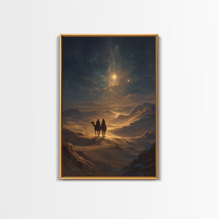 Star Of Wonder | Framed Canvas Print | Christian Wall Art | Christmas Art Prints | Christian Christmas Decor | Christian Art Canvas | Jesus