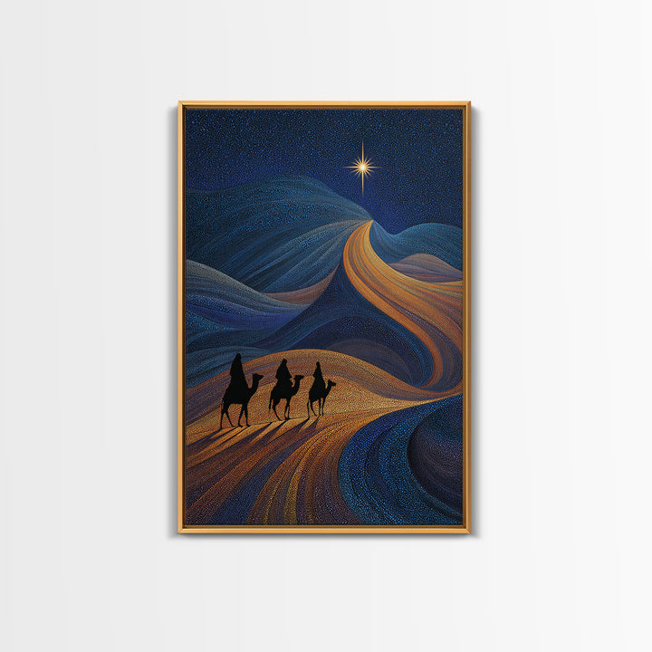 Celestial Pathway, Framed Canvas Print, Christian Art Canvas, Christian Christmas Art, Christmas Wall Art, Christian Painting, Jesus Art Pr