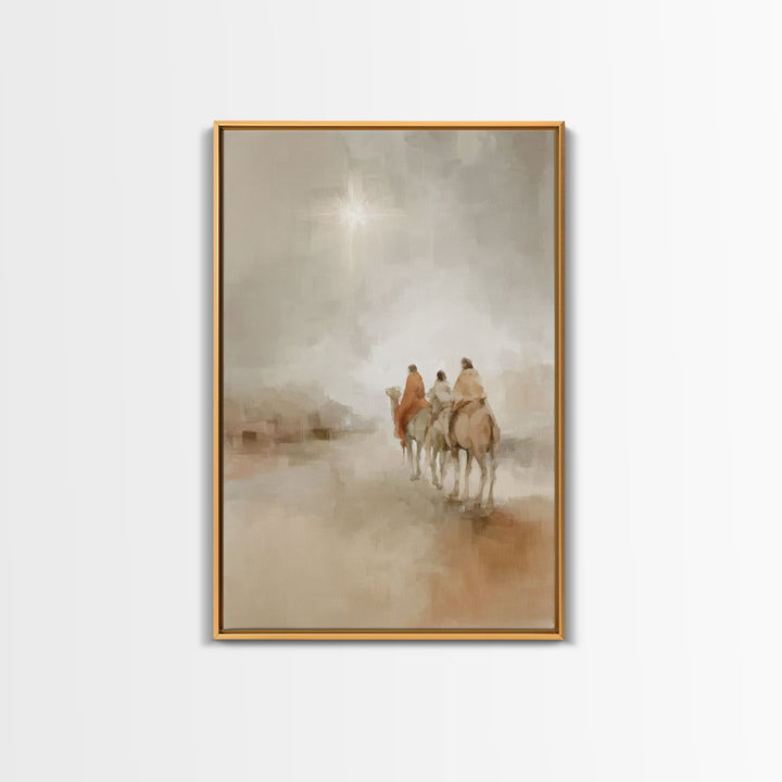 Journey Of Faith | Framed Canvas Print | Christian Art Canvas | Christian Christmas Art | Christian Wall Art | Christmas Canvas Wall Art |