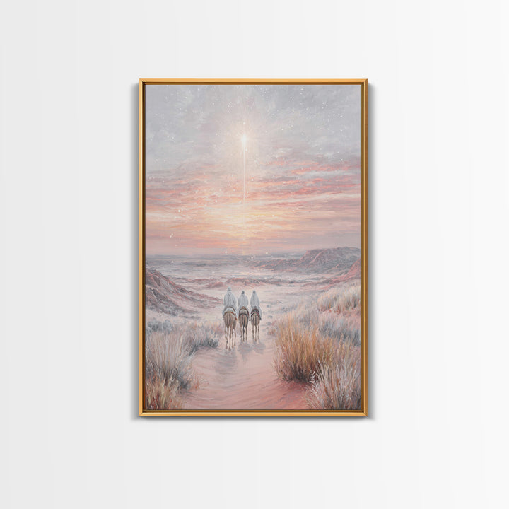 Light Of Dawn – Framed Canvas Print – Christian Art Canvas – Christmas Art – Christian Christmas – Christian Wall Art – Modern Christian Ar