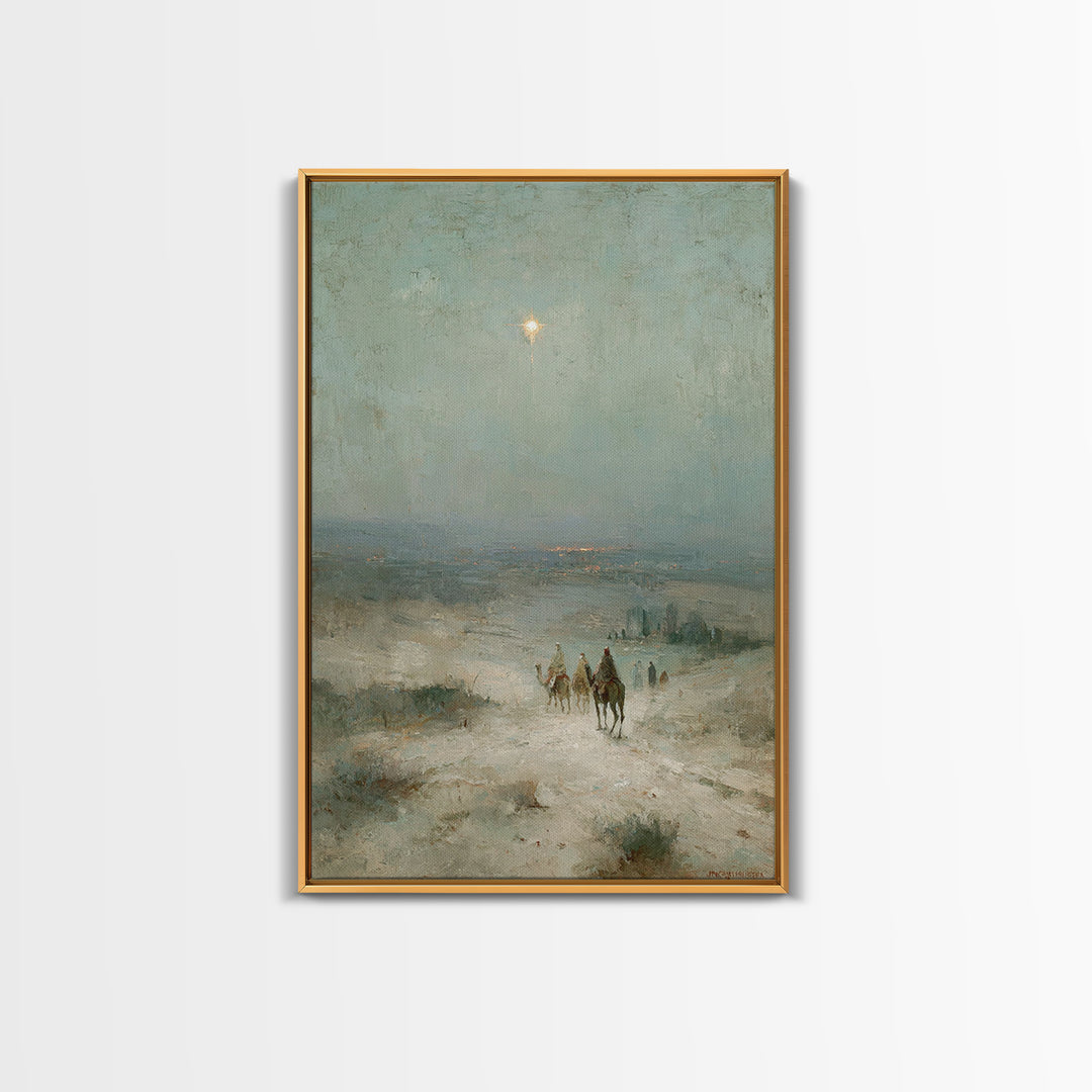 Threefold Promise – Framed Canvas Print – Christian Art Print – Christmas Wall Art – Christian Christmas – Christian Art Canvas – Jesus Pai