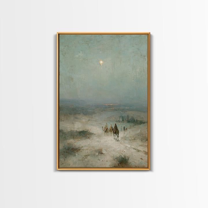 Threefold Promise – Framed Canvas Print – Christian Art Print – Christmas Wall Art – Christian Christmas – Christian Art Canvas – Jesus Pai