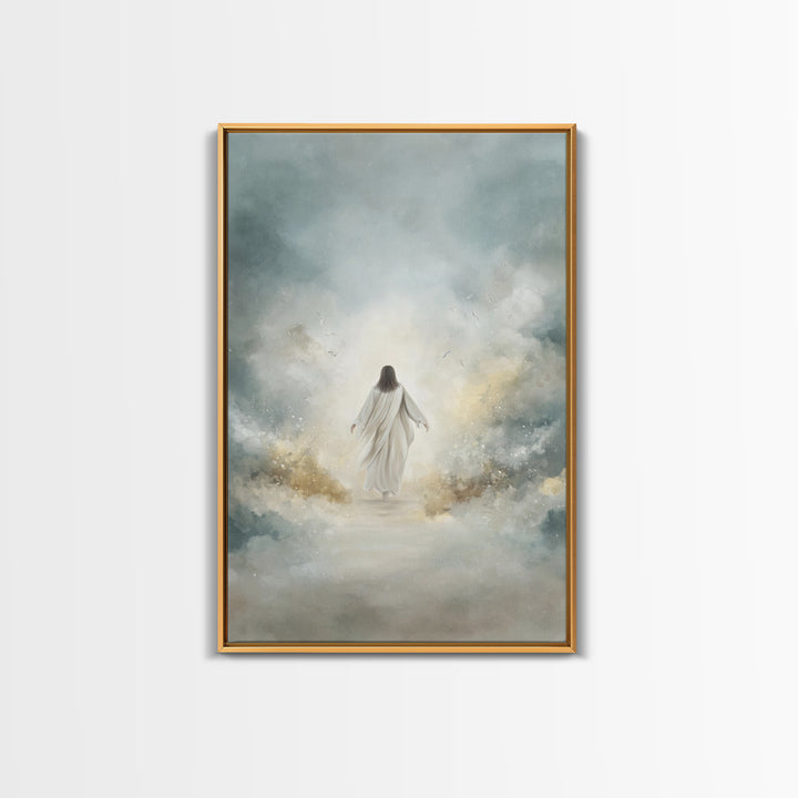 Path Of Ascension – Framed Canvas Print – Jesus Painting – Christian Art Canvas – Christian Wall Art – Large Jesus Wall Art – Modern Christ