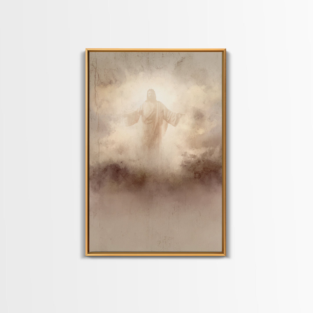 Glory Revealed, Framed Canvas Print, Jesus Painting, Christian Art Canvas, Christian Wall Art, Christian Art Work, Large Christian Painting