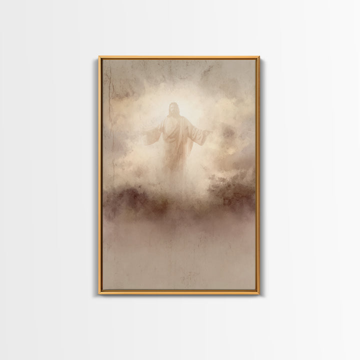 Glory Revealed, Framed Canvas Print, Jesus Painting, Christian Art Canvas, Christian Wall Art, Christian Art Work, Large Christian Painting