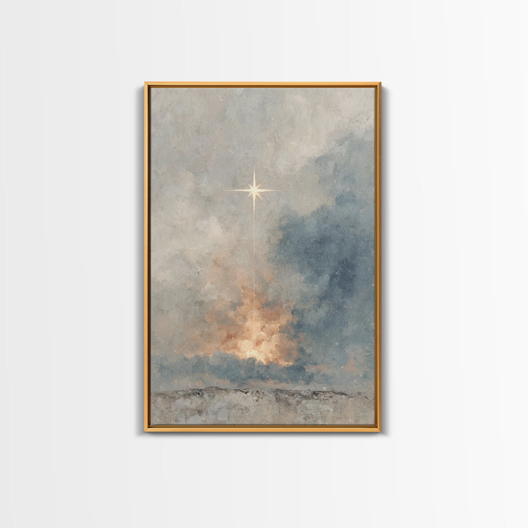 Shepherd’s Journey – Framed Canvas Print – Christian Wall Art – Christian Art Canvas – Christmas Art – Christian Christmas Art – Christian