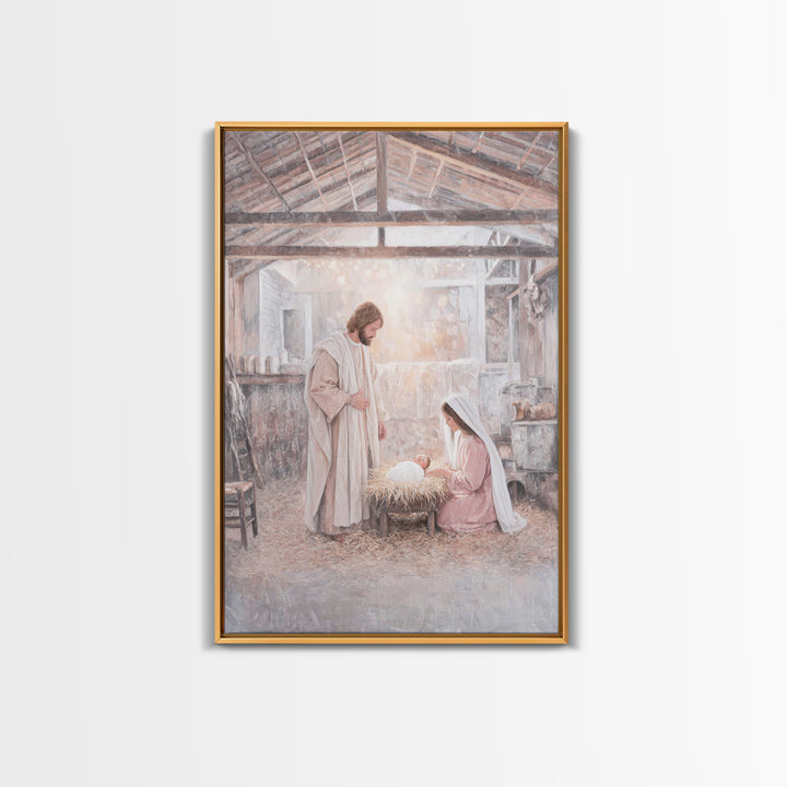 Bethlehem Peace | Framed Canvas Print | Christian Wall Art | Christian Art Canvas | Jesus Painting | Christmas Art | Christian Christmas