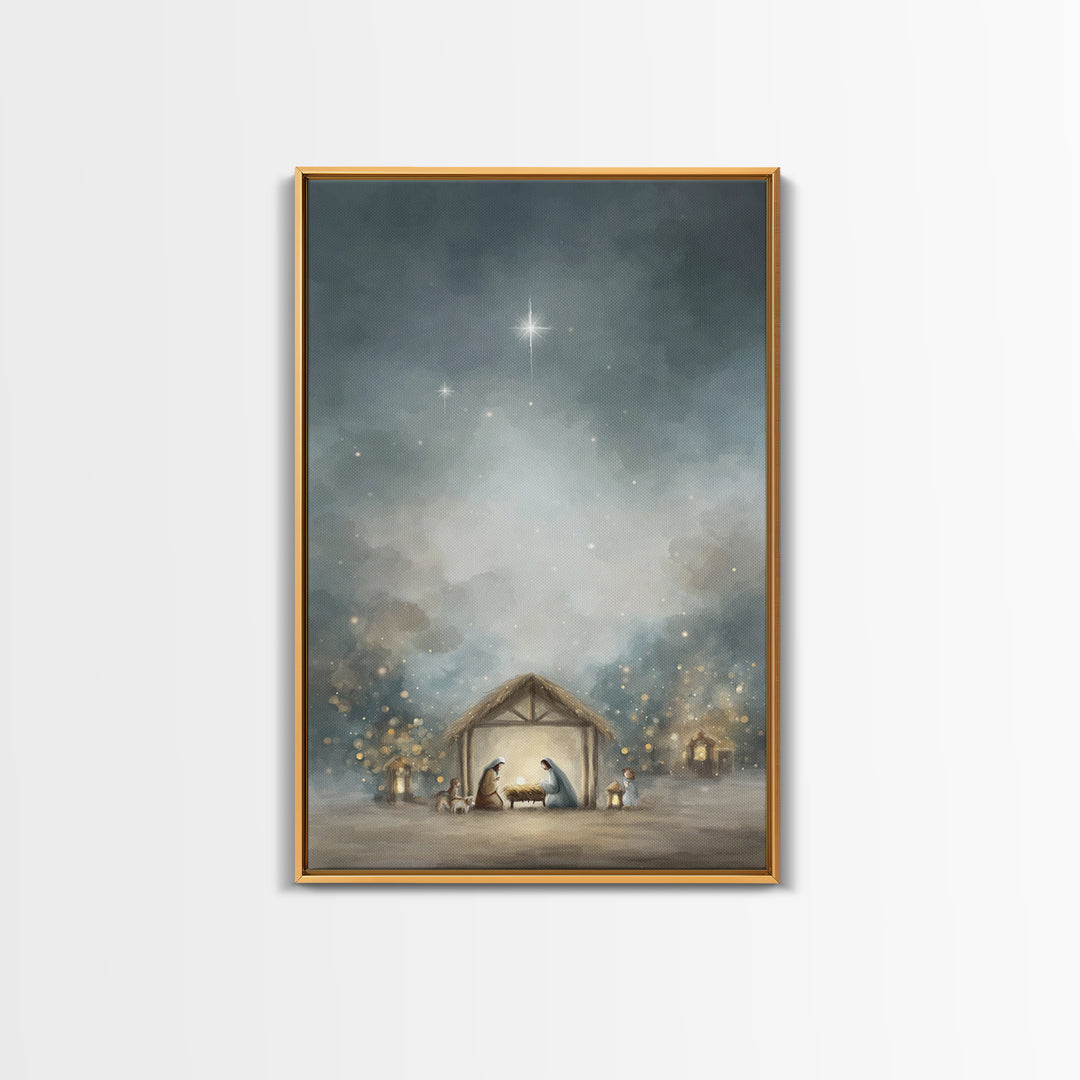 Bethlehem Wonder – Framed Canvas Print – Christian Wall Art – Christian Art Canvas – Christmas Art – Christian Christmas Art – Christian De