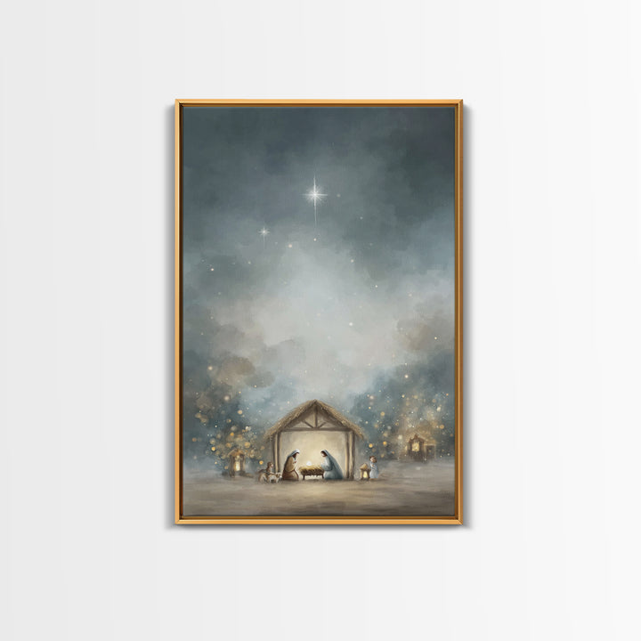Bethlehem Wonder – Framed Canvas Print – Christian Wall Art – Christian Art Canvas – Christmas Art – Christian Christmas Art – Christian De