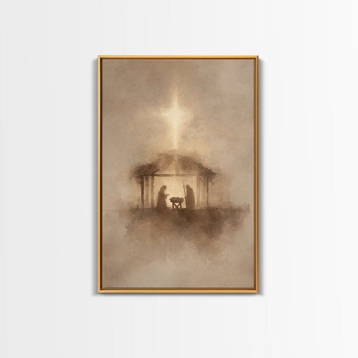 Guiding Star Peace | Framed Canvas Print | Christian Wall Art | Christian Art Canvas | Christmas Art | Christian Christmas Art | Christian