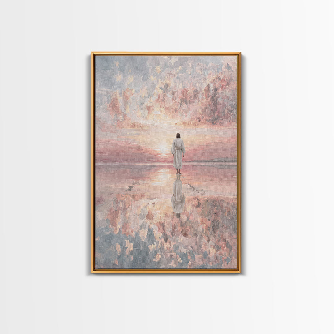 The Radiant Savior – Framed Canvas Print – Christian Wall Art – Jesus Painting – Christian Art Canvas – Modern Christian Art – Christian Ar