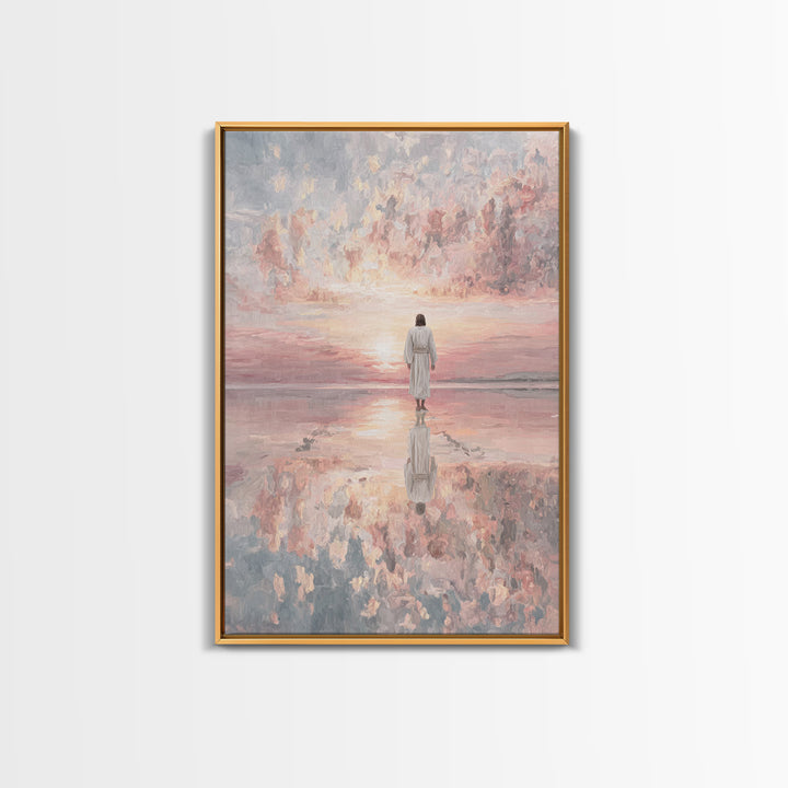 The Radiant Savior – Framed Canvas Print – Christian Wall Art – Jesus Painting – Christian Art Canvas – Modern Christian Art – Christian Ar