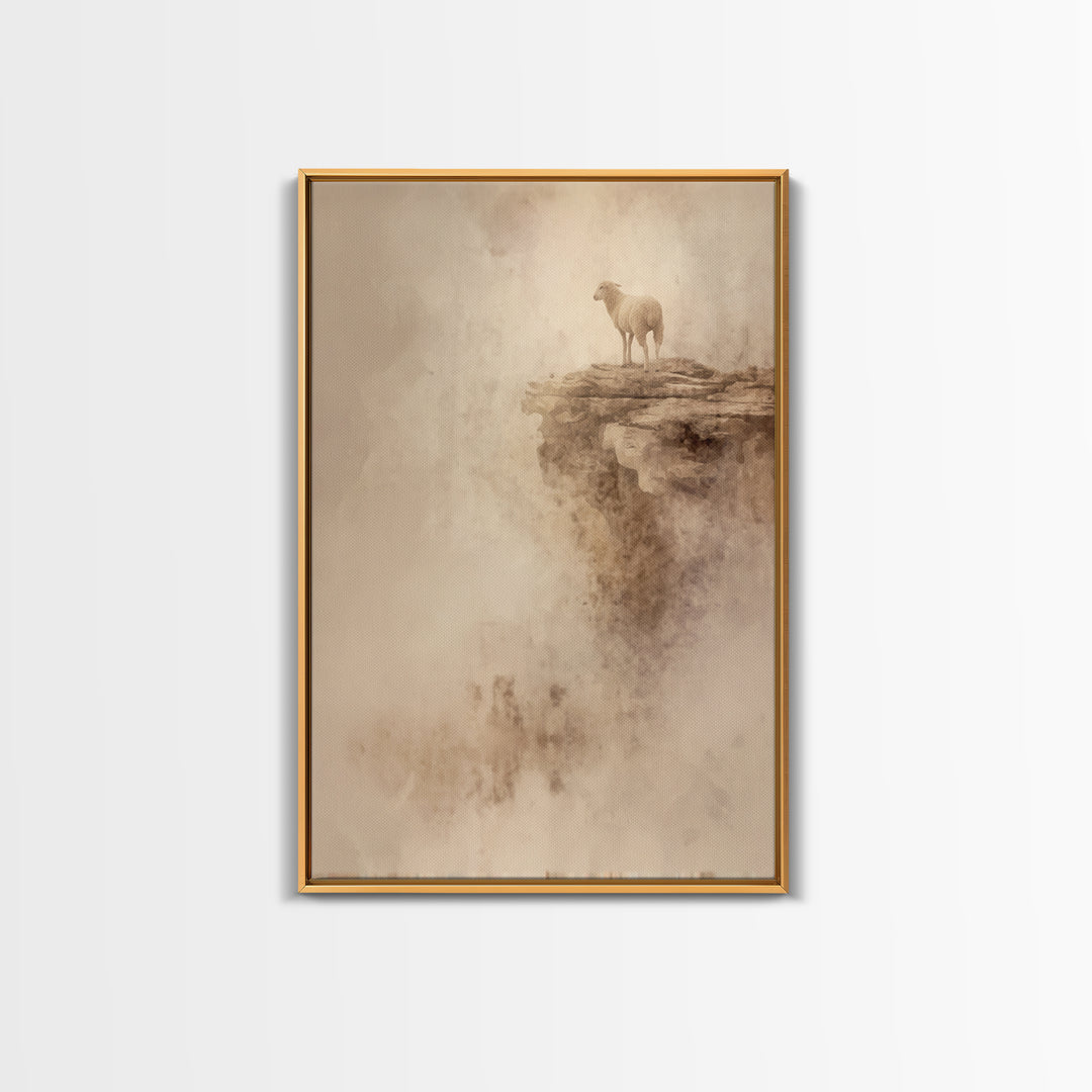 Shepherd’s Solace | Framed Canvas Print | Christian Wall Art | Christian Art Canvas | Pastoral Scenery | Christian Decor | Subtle Christian