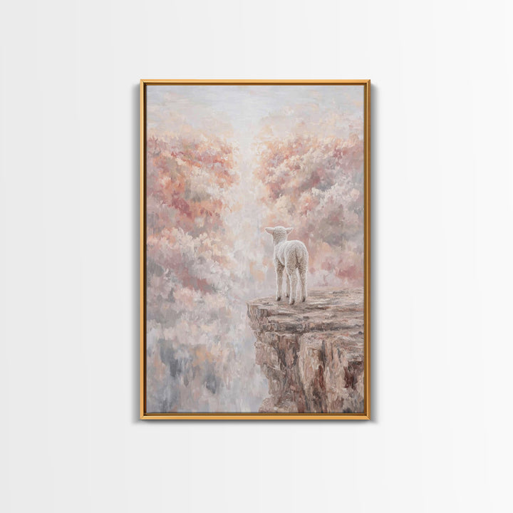 Dawnlight Refuge – Framed Canvas Print – Christian Wall Art – Christian Art Canvas – Pastoral Scenery – Christian Gift – Subtle Christian A
