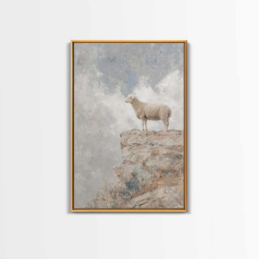 Horizon Grace, Framed Canvas Print, Christian Wall Art, Christian Art Canvas, Minimalist Christian Art, Pastoral Scenery, Christian Art Wor